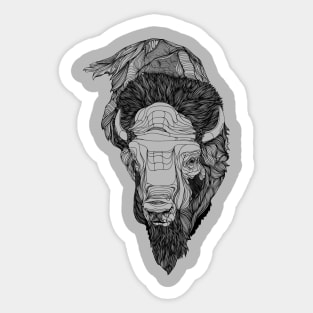 Bison. Sticker